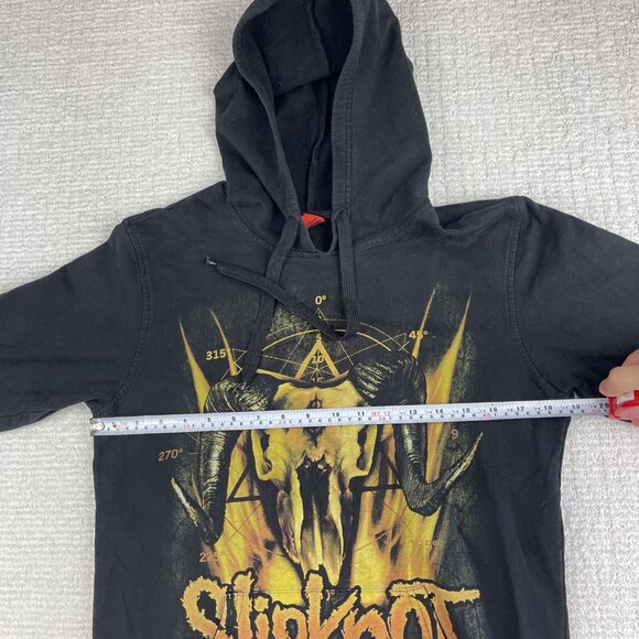 VTG Y2K Goth Slipknot Metal Band Women’s Hoodie Distressed Sweatshirt Size M - Picture 11 of 16